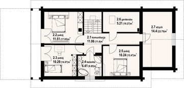 Poddasze projektu - Osiek 34 dw