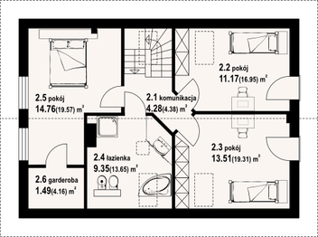 Poddasze projektu - Gładyszów 13