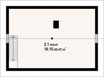 Poddasze projektu - Budynek gospodarczy bg-5