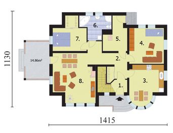 Parter projektu - Merlo szkielet drewniany, dom dwurodzinny