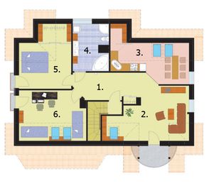 Poddasze projektu - Merlo szkielet drewniany, dom dwurodzinny