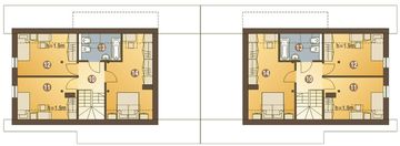 Poddasze projektu - Wydrzyk z wiatą bliźniak [A-BL1]