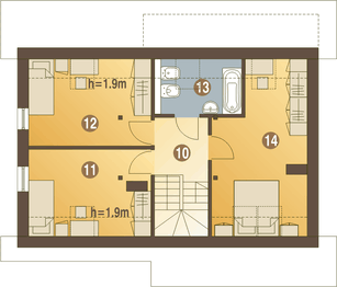 Poddasze projektu - Wydrzyk bez garażu [B]
