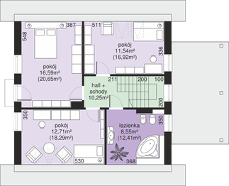 Poddasze projektu - Dom przy Cyprysowej 52 N