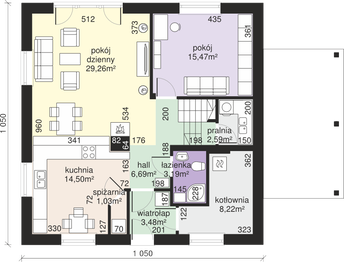 Parter projektu - Dom przy Cyprysowej 53