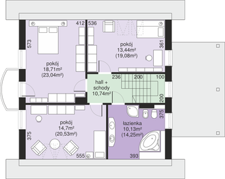 Poddasze projektu - Dom przy Cyprysowej 53