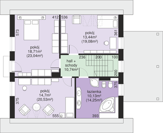 Poddasze projektu - Dom przy Cyprysowej 53 N