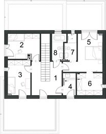 Piętro 1 projektu - Charyzmatyczny D17 wariant
