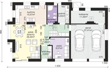Parter projektu - Dom przy Wiosennej 20