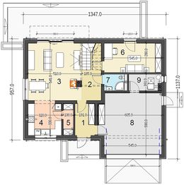 Parter projektu - Bocian 2 z garażem 2-st.