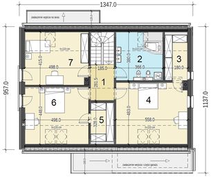Poddasze projektu - Bocian 2 z garażem 2-st.