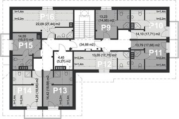 Poddasze projektu - Pensjonat