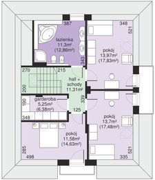 Poddasze projektu - Dom przy Sielskiej 6 N