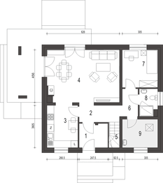 Parter projektu - Monika III bez garażu [B1]