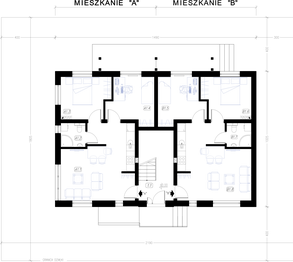 Parter projektu - La Colina budynek wielorodzinny 4-lokalowy (segment lewy)