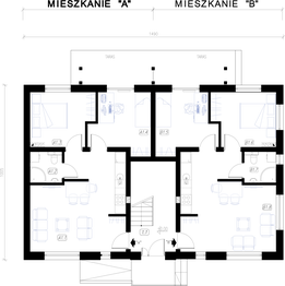 Parter projektu - La Colina budynek wielorodzinny 4-lokalowy (segment prawy)