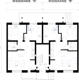 Parter projektu - La Colina budynek wielorodzinny 4-lokalowy (segment środkowy)