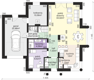 Parter projektu - Dom przy Sielskiej 7