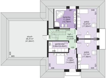 Poddasze projektu - Dom przy Sielskiej 8