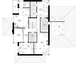 Piętro 1 projektu - Dom z widokiem E