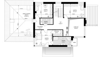 Piętro 1 projektu - Dom z widokiem 2 C