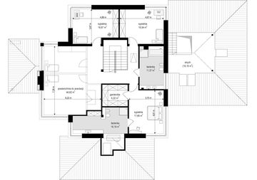 Piętro 1 projektu - Dom z widokiem B