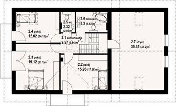 Poddasze projektu - Biskupice m7