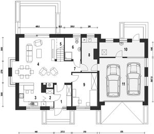 Parter projektu - Daria z garażem 2-st. [A1]