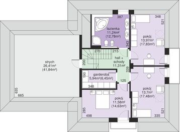 Poddasze projektu - Dom przy Sielskiej 8 N
