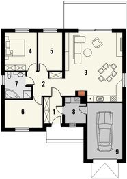 Parter projektu - Juka z garażem