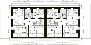 Poddasze projektu - Lerka z wiatą bliźniak [A-BL2]