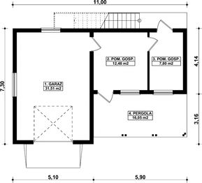 Parter projektu - G353 - Budynek garażowo - gospodarczy