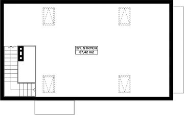Poddasze projektu - G357 - Budynek garażowo - gospodarczy