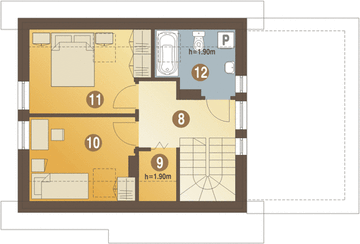 Poddasze projektu - Emilka z garażem 1-st. [A]