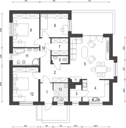 Parter projektu - Radek IV bez garażu [B]