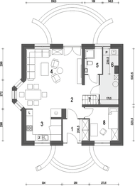 Parter projektu - Dom Dla Ciebie 3 bez garażu [B]