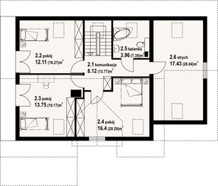 Poddasze projektu - Osiek 39 dw