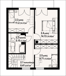 Poddasze projektu - Grochowo nowe 3 dws