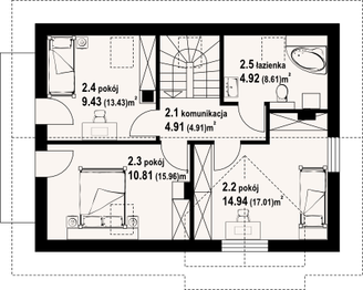 Poddasze projektu - Olesno 3xm