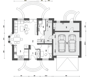 Parter projektu - Dom Dla Ciebie 4 z garażem 2-st. [A1]