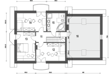 Poddasze projektu - Dom Dla Ciebie 4 z garażem 2-st. [A1]