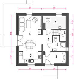 Parter projektu - Egon III bez garażu [B]