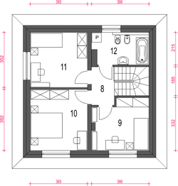 Piętro 1 projektu - Egon III bez garażu [B]