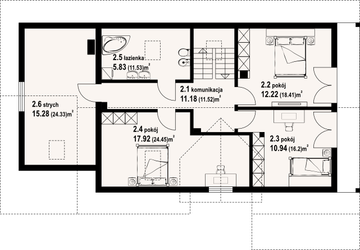 Poddasze projektu - Osiek 43 dw