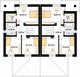 Piętro 1 projektu - Karminowy