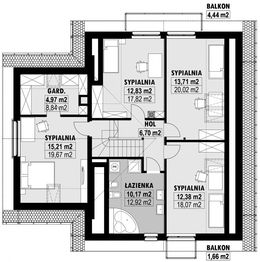Poddasze projektu - E-208