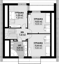 Poddasze projektu - E-213