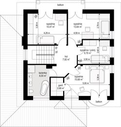 Piętro 1 projektu - Willa diamentowa