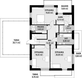 Piętro 1 projektu - E-206