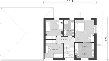 Piętro 1 projektu - uA30